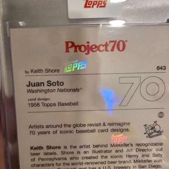 Juan Soto 2021 Topps Project 70 #643 by Keith Shore Washington Nationals - Picture 6 of 8